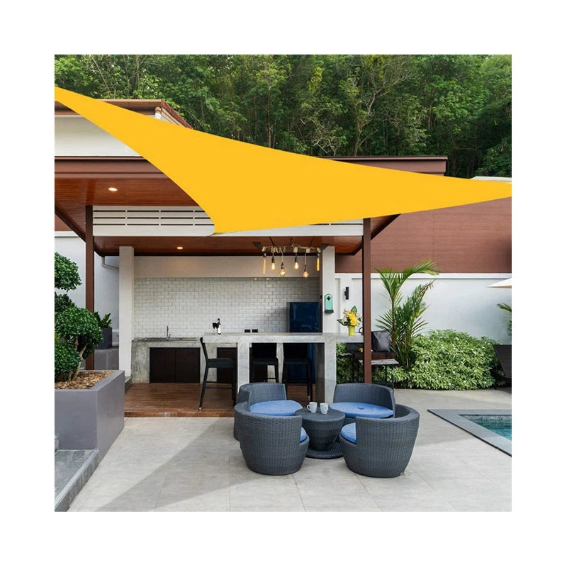 6x6x6m Triangle Waterproof Oxford Shade Sail Courtyard Sun Shade Cloth Outdoor Camping Awnings for Garden Terrace Sun Canopy