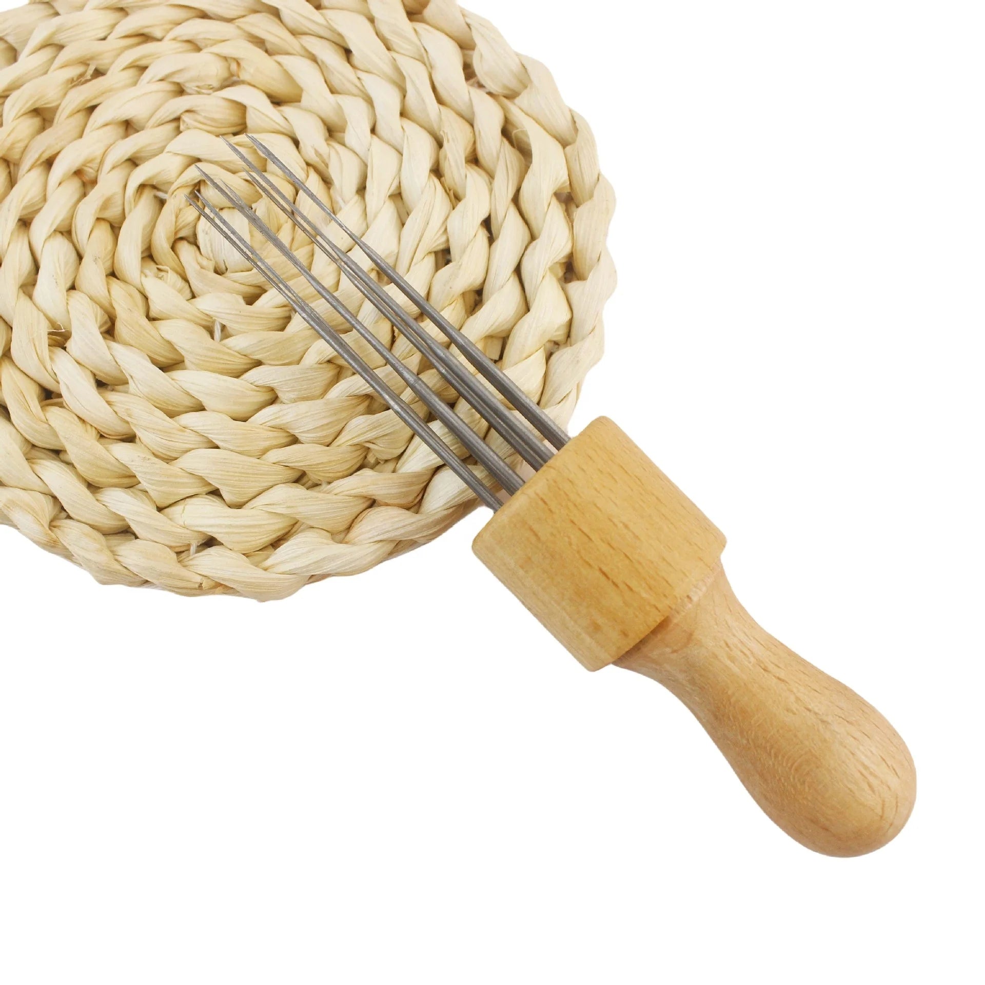 Felting Needle Wood Holder 8-in-1 DIY Tools Wool Felting Kit Accessories Needlework Craft Beginners Animal Style Christmas Easy