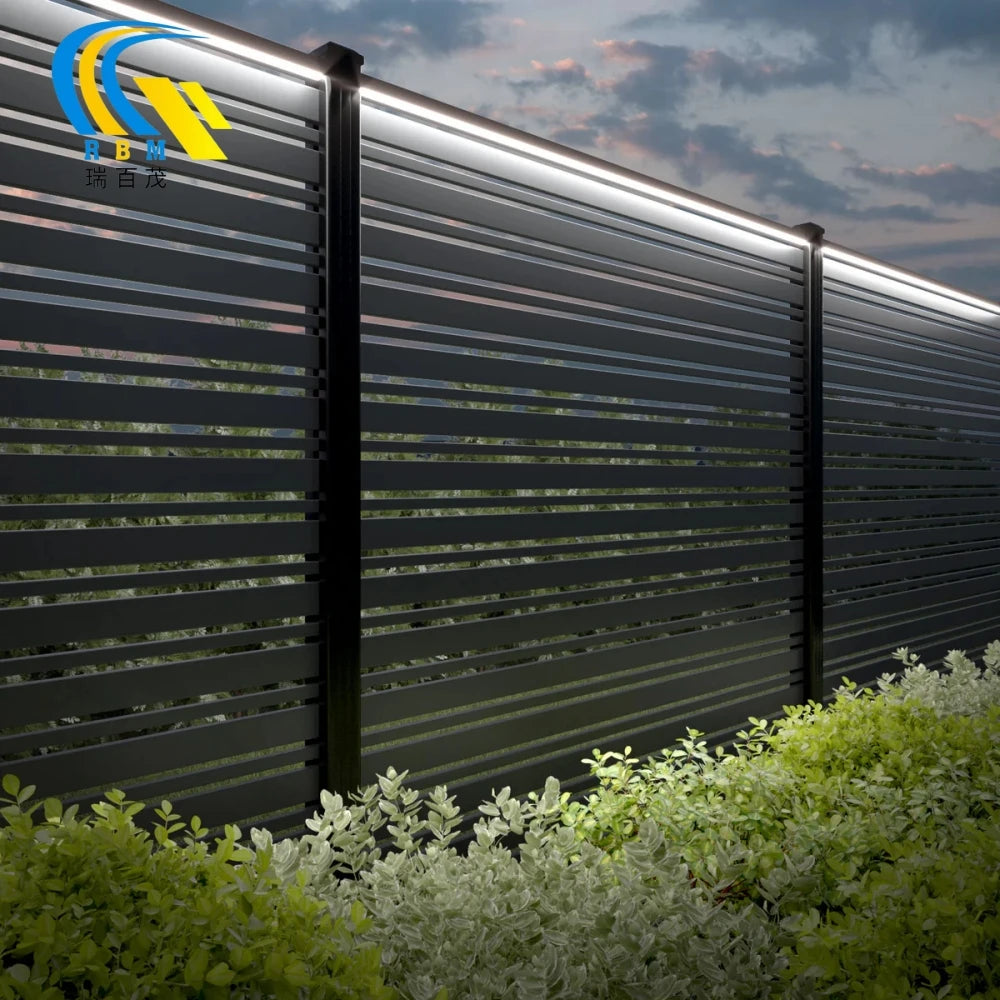 European Style Aluminum Alloy Fence Privacy Grid Guardrail Villa Courtyard Outdoor Garden Iron Balcony Railing Trellis Gates