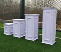 European Style White PVC Carved Roman Columns Wedding Props Square Pillar Stand Party/Banquet Road Lead Plinth Carton