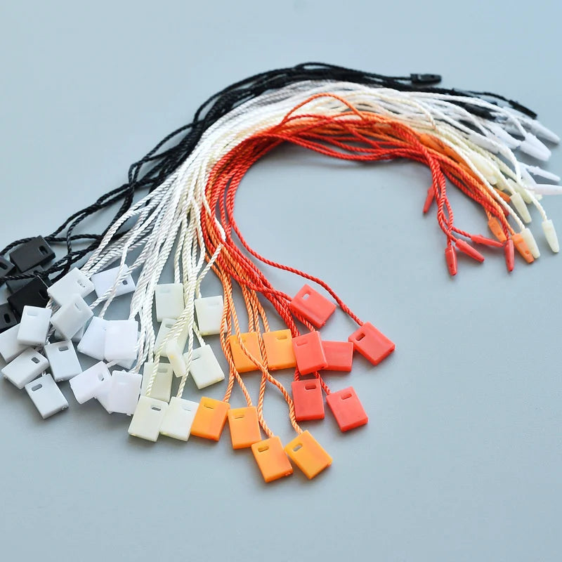 Best Selling New Design hang Tag String Garment Accessory Stopper hang Tag String Custom Black hang Tag String