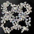 Electroplated crystal gem hot sale natural white angel aura clear quartz tumbled stones for gift decoration