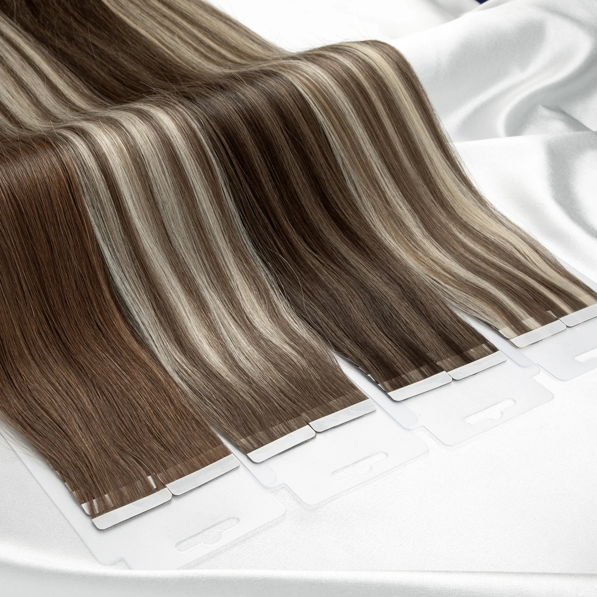 Best Cuticle Aligned Blonde Tape in Extensions Human Hair Tape in Hair Extensions Raw Hair