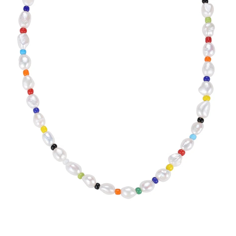 Nagosa Luxury 925 Sterling Silver Vintage Link Chain Elegant Freshwater Pearls Necklace for Women