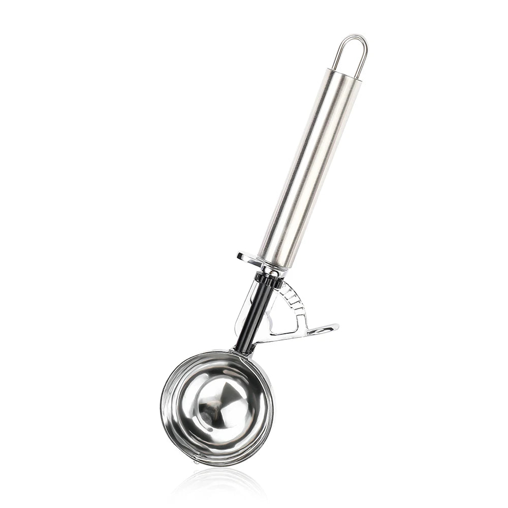 Multipurpose Zinc Alloy Ice Cream Maker Trigger Release Easy Squeeze Melon Ballers Food Baking Cupcake Cookie Dough Scoop