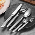 New Arrival Luxury Stainless Steel Flatware Sets Roman Style Tableware Spoon Fork Steak Knife for Weddings