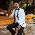 White Men's Suit Casual Business Wedding Banquet Groom Best Man Dress Three-piece Set Costume Homme Trajes De Hombre