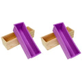 Set of Two Rectangular Wood Big Soap Mold 1200ml Wooden Silicone Handmade Mold Soap Molds for Soap Making