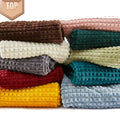 Custom logo Cozy Soft Flannel Fleece Printed Other Solid Luxury Warm Waffle Plaid Bed Blankets Throws for Winter Sofa Double Bed