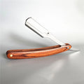 OEM Barber Manual Razor Classic Men Portable Folding Wood Handle Single Blade Shaving Razor Straight Edge Razor Knife Holder