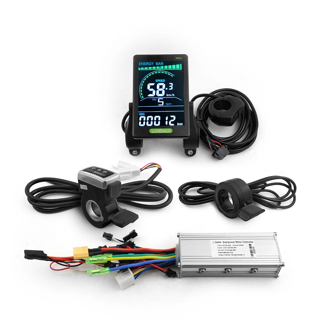 Electric Bicycle Color Lcd Display Hd Speed Mileage Screen with 500w Mini Brushless Motor Controller