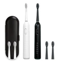 Private Label Rechargeable Electric Toothbrush for Adults 5 Powerful Modes Black Soft Bristles Home OEM ODM Electric Toothbrush