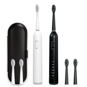 Private Label Rechargeable Electric Toothbrush for Adults 5 Powerful Modes Black Soft Bristles Home OEM ODM Electric Toothbrush