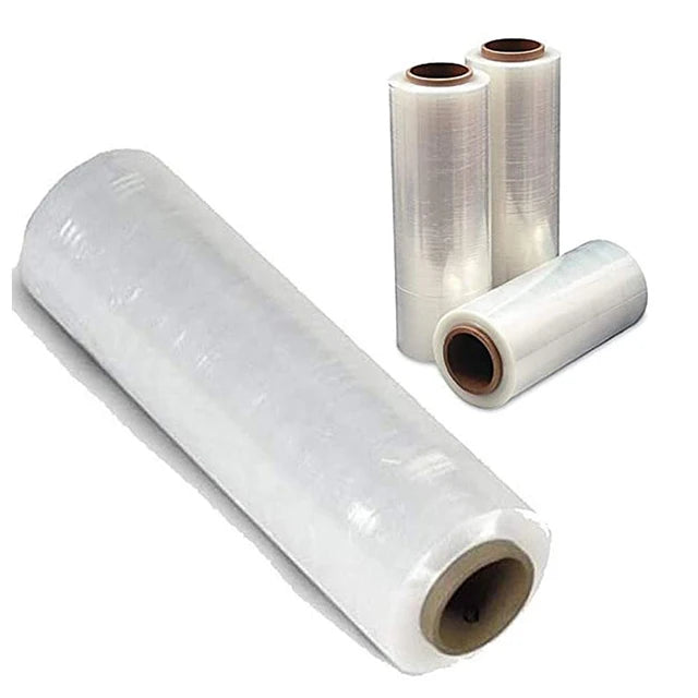 20inch*400ft*70gauge(500mm*120m*18um) LLDPE Stretch Wrap Film Water Soluble PE Polyethylene Width Packing Custom Logo Printing