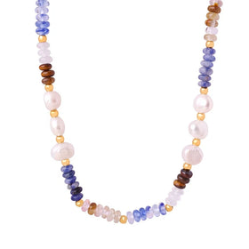 Custom Design Trendy Geometric Fashion Brand Beads Stainless Steel Chokers Chains Gold Plated Jewelry Necklace for Anniversary