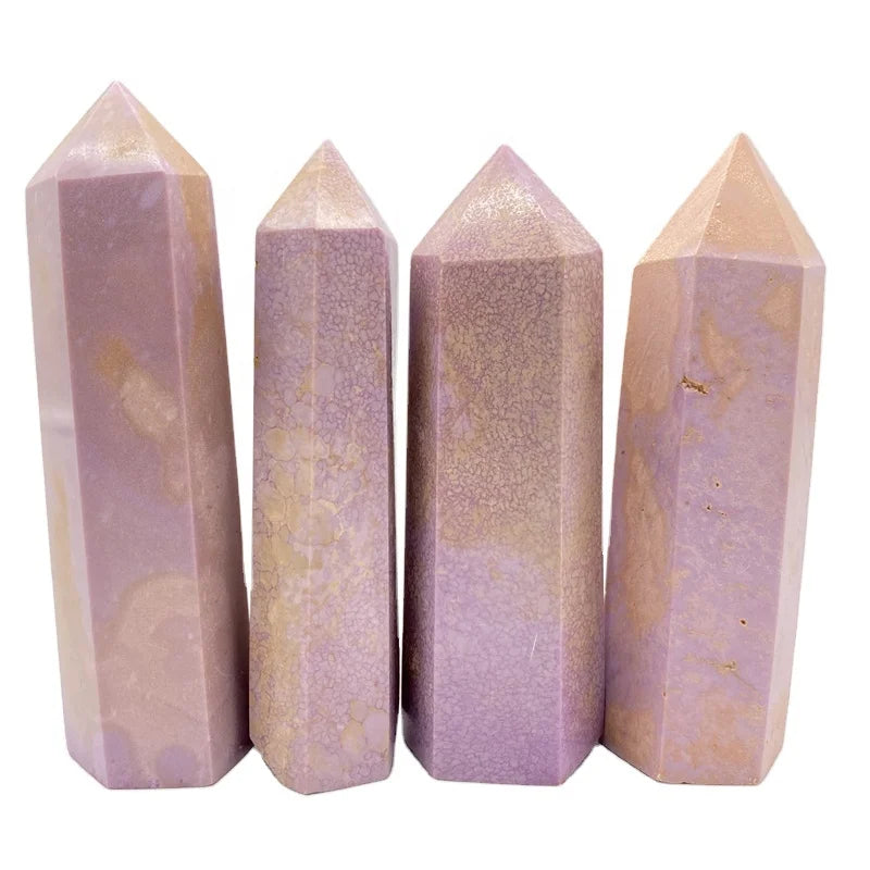 Wholesale Natural Phosphosiderite Points Healing Crystal Tower For Decoration