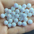 HQ GEMS 78 Colors Opal Gemstone Beads Fire Round Ball With Full Hole Opal Beads 6mm