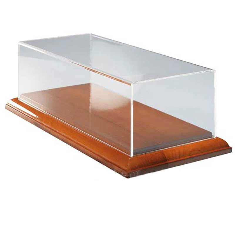 Wholesale Countertop Clear CMC 1:18 Acrylic Display Case Model Car Display Case with Wooden Base