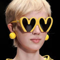 DL GLASSES Heart Shaped Women's Sunglasses Blue Pink PC Frame Acrylic Lenses UV400 Protection Custom 2024