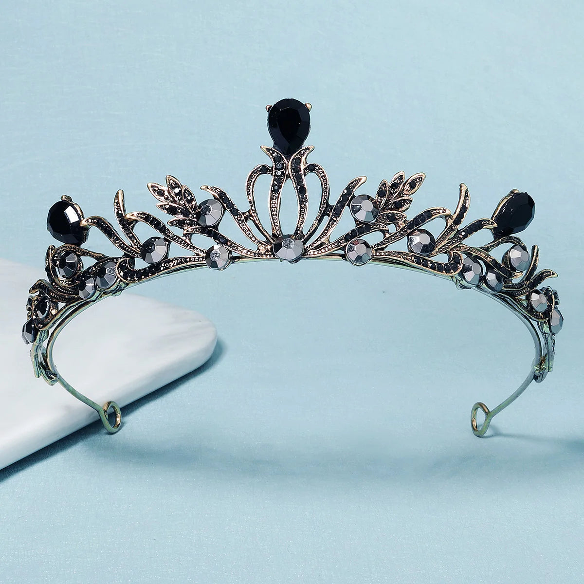 High Quality Wedding Bridal Hair Accessories Crystal Pearl Flower Headpiece Luxury Gold Princess Crown Tiaras