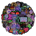 50Pcs Creative Neon Logo Graffiti Stickers for Car Laptop Scooter Bottle PVC Waterproof Bar Stickers