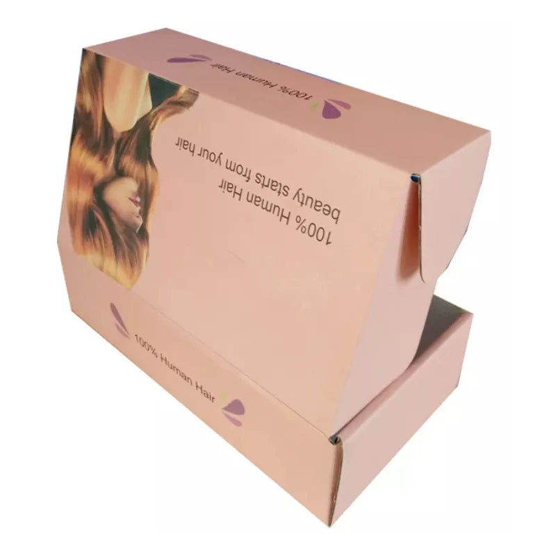 Custom Package  Black Silk Paper Gift Boxes Packaging With Ribbons Lid for Hair Wig Lingerie Packaging Clothes for World Cup