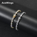 BB110  5mm and 3mm  Tennis  Bracelet  Brass Setting Zircon  Hip Hop Iced Out  Men's Jewelry