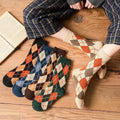 British Style Korean Version Mid-tube Socks Autumn and Winter New Thickened Stockings Ins Retro Style Pile Socks