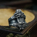 Fashion Jewelry Rings Vintage Coffin Shape Skull Finger Stainless Steel Ring for Men Personalized Ring Size 7-15