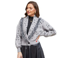Autumn New Fashion Long Sleeves Tassel Turn Down Collar Fitting Sweater Short Cardigan For Women