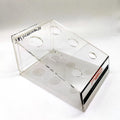 Custom Countertop Clear Acrylic 5mm Thick Freestanding Polished Makeup Brush Holder Display Rack