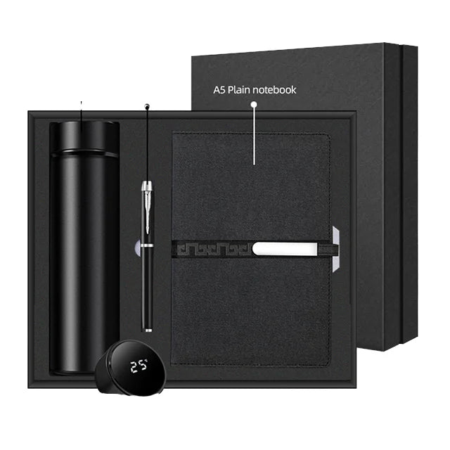 Custom Logo Luxury Business Promotional Gift Set VIP Corporate Marketing-Custom Umbrella and Pen Cup with Elegant Gift Box