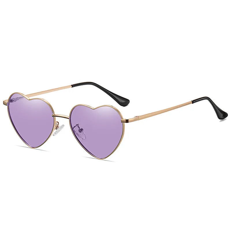 STYZ8088 Fashion Polarized Love Heart Sunglasses Women Brand Design Retro Pink Shades Metal Frame Sun Glasses Vintage Eyewear UV