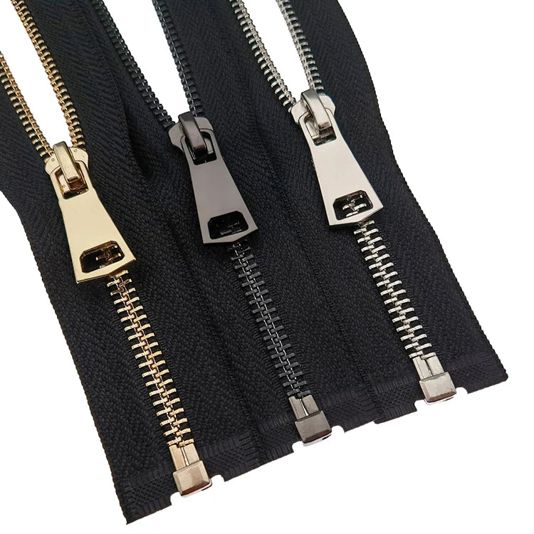 Brass Open-end Auto Lock Classic Metal Zipper Sewing Accessories for Tailoring