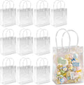 Thickened 360Î¼m Clear Mini Tote Goodie Bag Transparent Party Favour Plastic Gift Bags Clear PVC Gift Bags With Handles