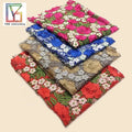 Factory Direct Sale New Colorful Hollowed Style African Guipure Water-soluble Embroidery Lace Fabric