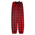 Women's Black Red Plaid Pajama Cotton Pants Breathable Elastic Waist Pajamas Pants for Women