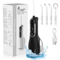 Portable Teeth Cleaning for Manual Water Flosser Type-C 330ML Water Tank 5 Modes IPX7 Waterproof Rechargeable 2000mAh