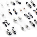 Silicone Loop End Spectacle Chain Strap Holder Cross Black White Eco-Friendly Non-Slip Comfortable Eyeglass Eyeglasses Parts