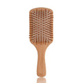Custom logo Anti Static Natural Eco Square Bamboo Wooden Paddle Scalp Massage Shampoo Detangling Hairbrush Bamboo Hair Brush