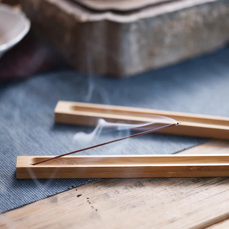 Wood Incense Stick Holder Handmade Wooden Incense Burner Ash Catcher Zen Home Gift