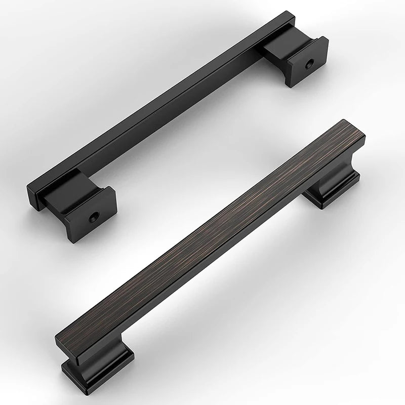 10 Pack Matt Black Cabinet Pulls 5 Inch(128mm) Hole Centers Cabinet Handles Kitchen Hardware Handle for Cabinets and Drawers
