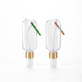 50ml for Outdoor Travel Atmozier Mist Keychain Screw Cap Engraving Plastic Bottle Gold Hook