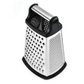 8/9/10 Inch Parmesan Cheese Vegetables Ginger Red Black Handle Box Grater Stainless Steel Grater with 4 Sides