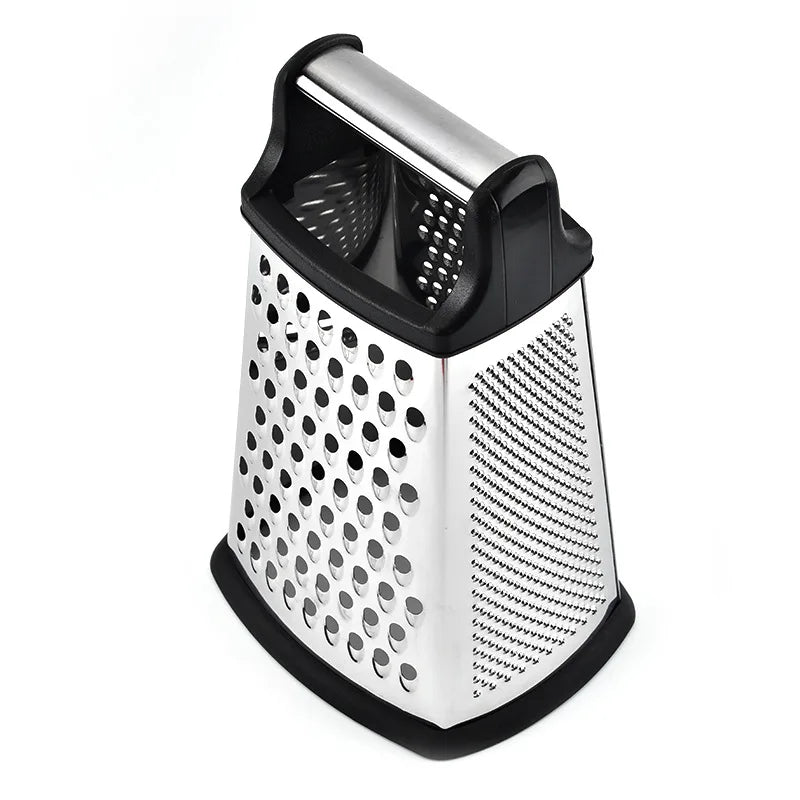 8/9/10 Inch Parmesan Cheese Vegetables Ginger Red Black Handle Box Grater Stainless Steel Grater with 4 Sides