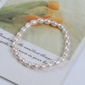 Natural White Charm Natural Rice Shape Pearl Bracelet for Decorating