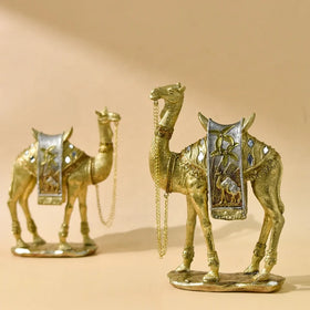 2025 China Home Decor Wholesale Impressive Gold Camel Statues Figures Souvenir Home Decor De Luxe