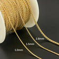 Fashion Wheat Chain 14k Bulk Spool for Permanent Jewelry Making Bracelet Necklace Gold Filled Rope Chain