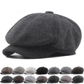 Custom Blank Plain Color Hats Beret Flat Painter Hat Cabbie Driving Hunting Caps Washable Adjustable Caps