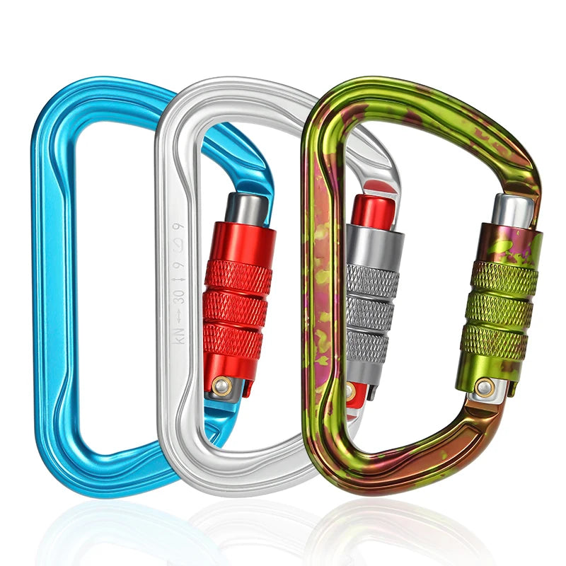 CLIWIZ 30kN Carabiner Hook New Good Quality Screw Carabiner for Climbing Locking Aluminum Outdoor Carabiner Hook